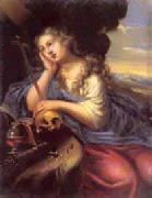 Simon  Vouet Penitent Mary Magdalene Spain oil painting artist